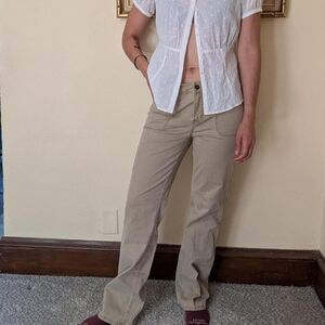 low rise flare pants